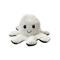 Didelis dvipusis aštuonkojis Tik Tok Octopus 27cm - baltas / juodas