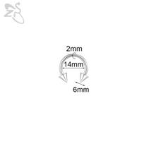 ZS 1 vnt. 00/0/2/4/6/8G spyglys nerūdijančio plieno nosies žiedas vyrams moterims pankroko didelio storio pertvaros auskarai spygliuotas ausies kūno plėtiklis Silver Color