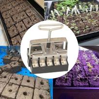 Soil Block Maker Gardener Tool Ergonomiška rankena sodo rankena sodo daržovių sodinukams Set A