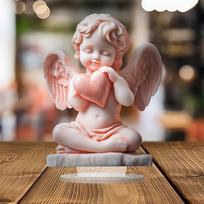 Akrilinė angelo statulėlė, kolekcinė skulptūra, vidaus, lauko namų dekoras, cherubinas skirtas