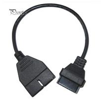 12 kontaktų į 16 kontaktų OBD/OBD2 jungties diagnostikos laidas, juodas