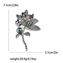 Fashion Retro Enamel Flower Brooch, Niche High-End Women'S Dress Jewelry, Corsage Plant Pin