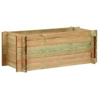 Sodo vazonas augalams/lovelis, impregnuota pušies mediena, 80cm, Ruda