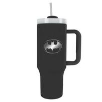 Batman (Bat emblema) kelioninis puodelis su šiaudeliu