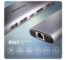 AXAGON Multi port USB-C 10Gbps hub | HMC-6G2L