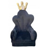 Ištiesiamas vaikiškas fotelis THRONE Black