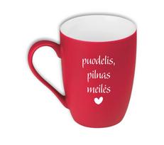 Graviruotas puodelis „Puodelis, pilnas meilės“
