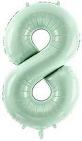 PartyDeco Folinis balionas skaičius 8, žalsvas 72cm