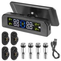 4 jutikliai Dekoravimo priedai Automobilių padangų slėgio signalizacija Belaidė saulės energija TPMS automatinio ryškumo valdymo monitoriaus sistema External