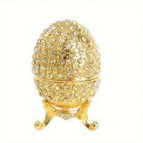 Kiaušinių dėžutės papuošalų indelis emaliuotas „Faberge“ organizatorius Vintage ornamentas Velykų dovanų emalio kolekcijos laikiklis geltona