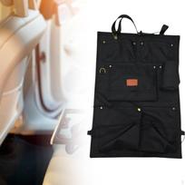 Car Backseat Organizer with Multiple Pockets Kids Kick Mat Phone Toys for Trip Essentials chaki