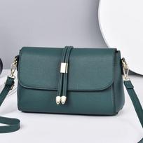 WTEMPO Moteriškos laisvalaikio minkštos su užtrauktuku PU dainininkės peties rankinės Retro vientisos spalvos didelės talpos messenger tipo rankinės 1pc žalia
