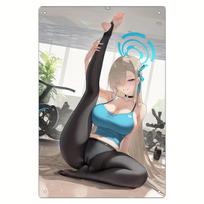 Metalinis plakatas anime tema, dekoratyvinė iškaba namams. Unikali dovana gerbėjams, patvarus aliuminis, paruoštas kabinti be rūpesčių. balta