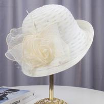 Elegantiška moteriška vasarinė skrybėlė nuo saulės su nėriniais ir tinklelio detalėmis - Vintažinio stiliaus, apsauga nuo UV spindulių, puikiai tinka lauko veiklai M（55-58cm） smėlis