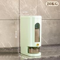 10/20 kg ryžių laikymo indas, sauso maisto dozatorius, apsaugotas nuo vabzdžių ryžių kibiras, didelės talpos grūdų laikymo dėžė namų virtuvei 20KG žalia