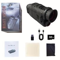 ABS R11 naktinio matymo monokulis su 32G kortele – visiškai juodas slaptas vaizdas, skirtas nuotykiams lauke – HD fotografija ir vaizdo įrašas, skaitmeninis priartinimas, įkraunamas R11+32G Memory Card