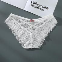 Sexy Underwear Women's Panties Pure Cotton Crotch Waist Lace Seamless Lingerie Cross Binding Fun Fashionable Triangle Panties S balta