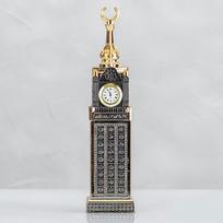 Zamzam Tower Figurine | Islamic Desk Clock | Islamic Statue For Home Decor | Home Gift | Housewarming Gift | Islamic Office Gift 10 inches sidabras