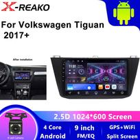 Skirta VW Volkswagen Tiguan 2 2016 2017 2018 - 2020 Android Auto GPS Navigation 9 colių belaidžiai Carplay priedai Nr 2din WIFI 4 core 1GB+32GB carplay
