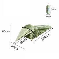 Itin lengva vieno asmens palapinė „Bivy“ vandeniui atspari 1 vyro palapinė, skirta kempingo žygiams ir kuprinėms žalia