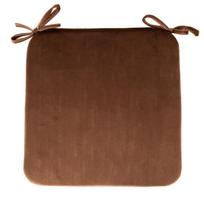 Chair pad VELVET 39x39x2,5cm, brown
