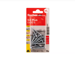 Kaiščiai su varžtais Fischer SX Plus S, 6x30 mm, 15 vnt.