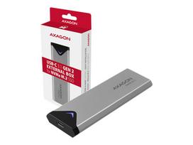 AXAGON External SuperSpeed+ USB-C metal box for M.2 NVMe SSD disks having sizes of up 42 to 80 mm