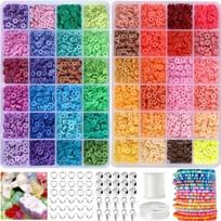 Siūlų ir karoliukų rinkinys apyrankių gamybai RainBow, 4800 vnt.