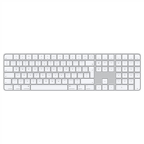 Apple Magic Wireless Keyboard with Touch ID and Numeric Keypad | White - Angliškų/rusiškų raidžių išsidėstymas