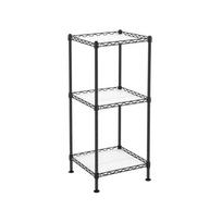 Pastatoma 3 lygių juodo metalo lentyna | Juoda
