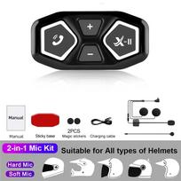 X-11 Lengvai valdoma motociklininko Bluetooth ausinė su vieno paspaudimo balso asistentu, 50 val. baterija, vandeniui atsparus dizainas visų tipų šalmams mėlyna