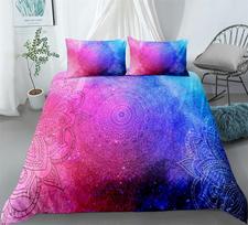 Juoda Mandala Boho Antklodės užvalkalų rinkinys Karališko dydžio Karališkas dydis Dvigulis Pilnas Viengulis Dydis Patalių rinkinys EU single(135x200cm)