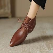 Moteriški auliniai batai, vienspalviai, žieminiai nauji smailianosiai raišti batai, moteriški laisvalaikio retro siuvimo sportiniai batai moteriški batai 38 juoda