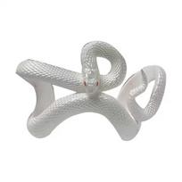 Gyvatės belaidžių ausinių apsauginis dėklas, skirtas Airpods Pro/Pro 2, kūrybingas 3D gyvatės ausinių dėklas, apsauga nuo kritimo AirPods Pro 2 balta
