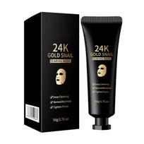24K aukso sraigių plėšoma veido kaukė 50g, pašalina inkštirus, giliai valo, sutraukia poras, odos priežiūra, molio plėšoma kaukė 1pc