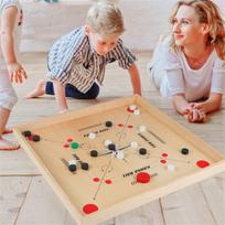 „Carrom“ stalo žaidimas Klasikinis „Strike and Pocket“ stalo žaidimas su lazdelėmis, „Striker“ suaugusiems, vaikams, berniukams ir mergaitėms