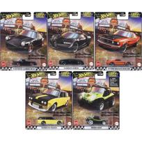 Hot Wheels Premium Boulevard 2025 Modeliukų rinkinys (Bugatti Chiron,Ford Mustang Boss,Datsun Bluebird 510 Wagon,Meyers manx,Porsche Carrera 2.7RS)