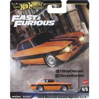 Hot Wheels Premium Fast Furious 2025 Modeliukas Alfa Romeo Giulia Sprint GTA (yra Sandėlyje)