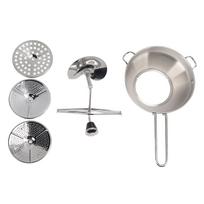 Nerūdijančio plieno maisto malūnėlis Rankinis uogienių trintuvas Daržovių Vaisių Bulvių Česnakų Purvo presas