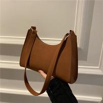 Moteriškas krepšys nišinio dizaino Vintage matinis pažastų krepšys Temperament Crossbody one size tamsiai ruda spalva