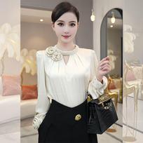 Autumn Women's Premium Tops Temperament Cream Shirt Women's Niche Designs S