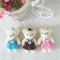5pcs/lot Cotton kid toys plush doll mini small teddy bear flower bouquets bear for wedding įvairiaspalvis