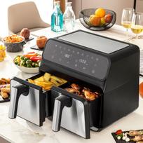 Oro gruzdintuvė InnovaGoods Fryinn Double 8000 Juoda 3400 W 8 L