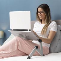 Aušinimo stovas kompiuteriui Reguliuojamas kelių padėčių nešiojamojo kompiuterio stalas Omnible InnovaGoods