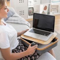 Nešiojamas stalas kompiuteriui su skyriumi daiktams Larage InnovaGoods Home Living