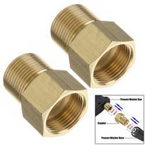 2x Jungtis M22 15mm Išorinis sriegis į M22 14mm Vidinis sriegis Aukšto slėgio plovimo žarnos sriegio jungtis