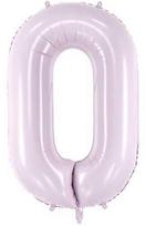 PartyDeco Folinis balionas skaičius 0, violetinis 72cm