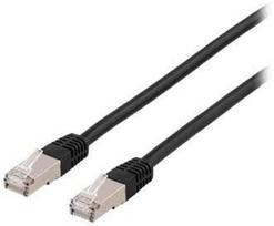DELTACO U/UTP Cat6a jungiamasis kabelis, 0,5 m, 500 MHz, LSZH, juodas