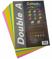 Spalvotas popierius Double A Rainbow 4 Neon, 100 lapų