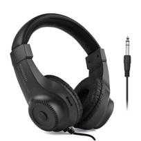 Laidinės stereo monitoriaus ausinės ant ausinių su 50 mm tvarkykle 6,5 mm kištuku įrašymui juoda